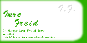 imre freid business card